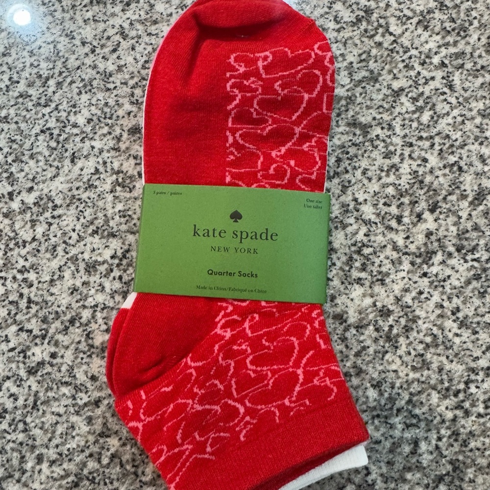 NWT Kate Spade Quarter Socks - 3 Pack